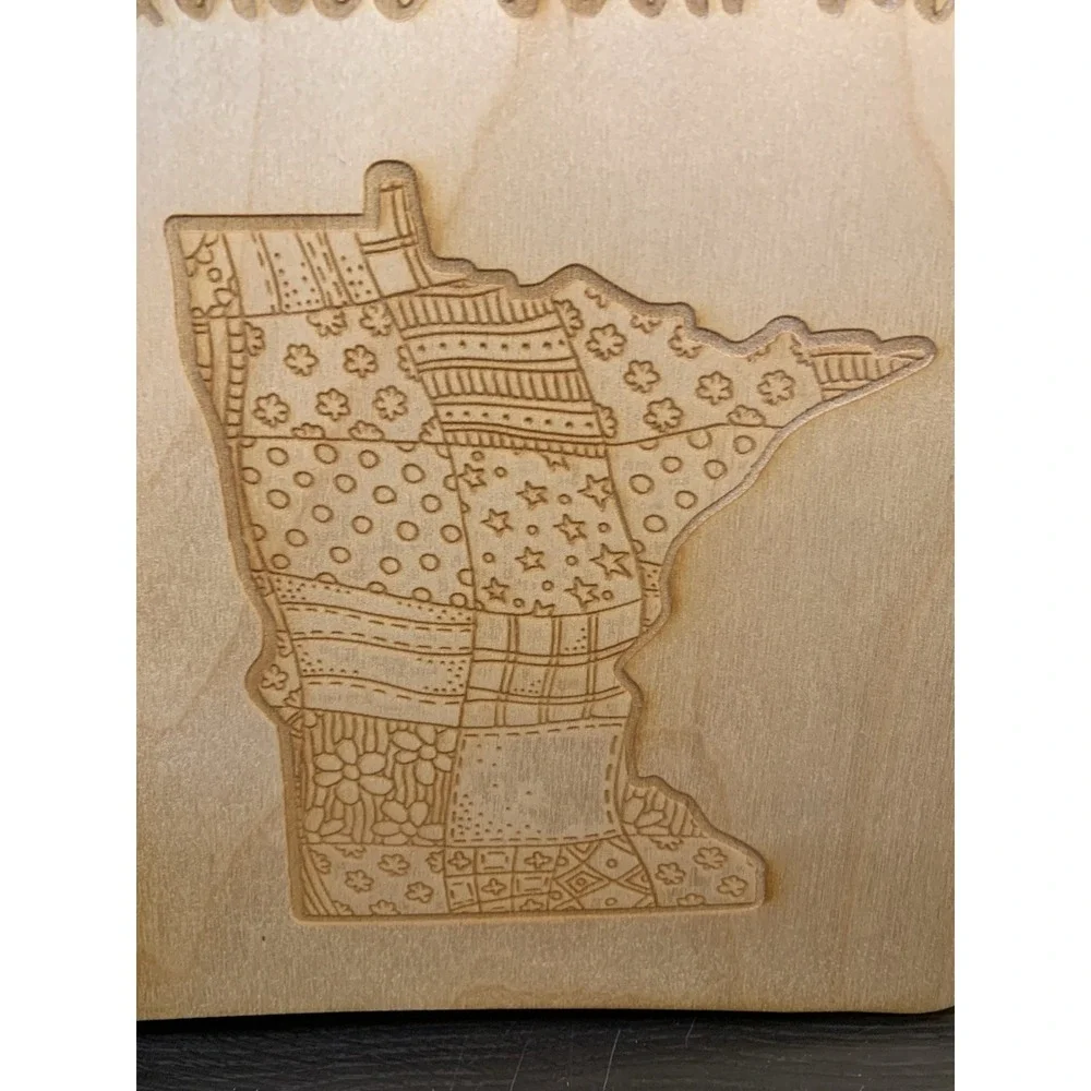 Wooden Quilt Journal With Journal‎ Pages Minnesota Engraved Quilt 8